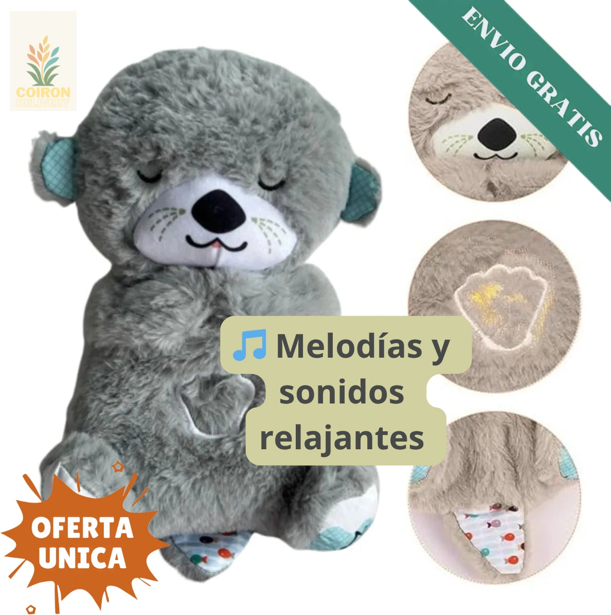 Nutria Koala Relajante Peluche Apego Res
