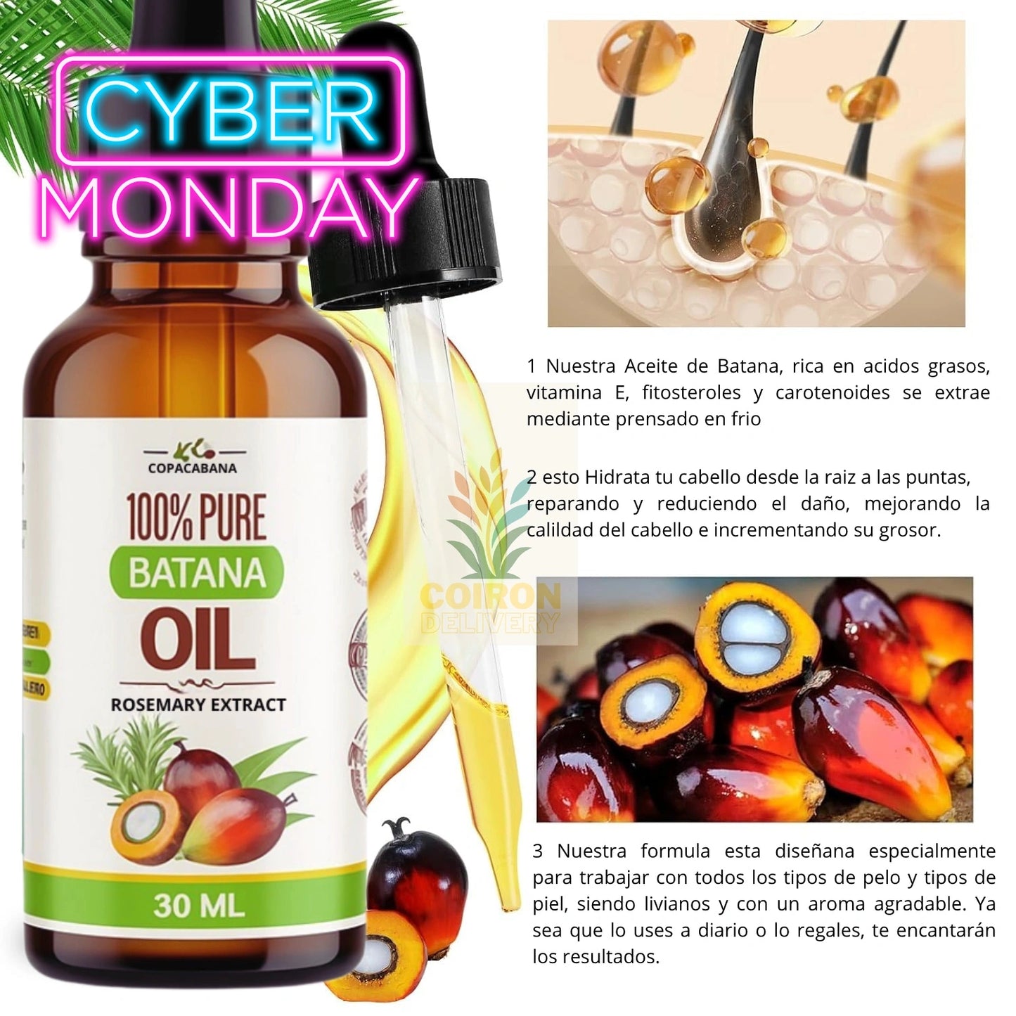 Aceite Batana Crecimiento Cabello 30 ml