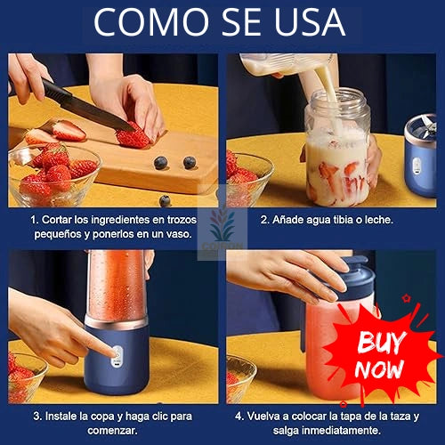 Q - Mini Batidora 2Vasos de 400ml