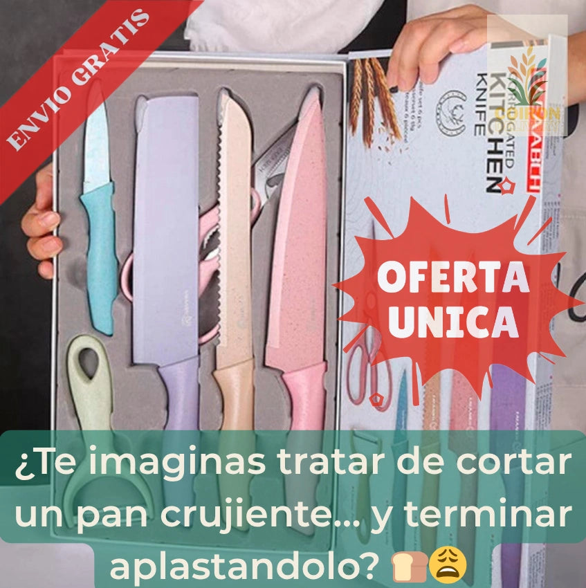 JUEGO DE CUCHILLOS DE 6 PIEZAS
