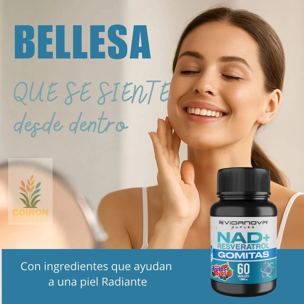 60 GOMITAS NAD+RESVERATROL 1000mg
