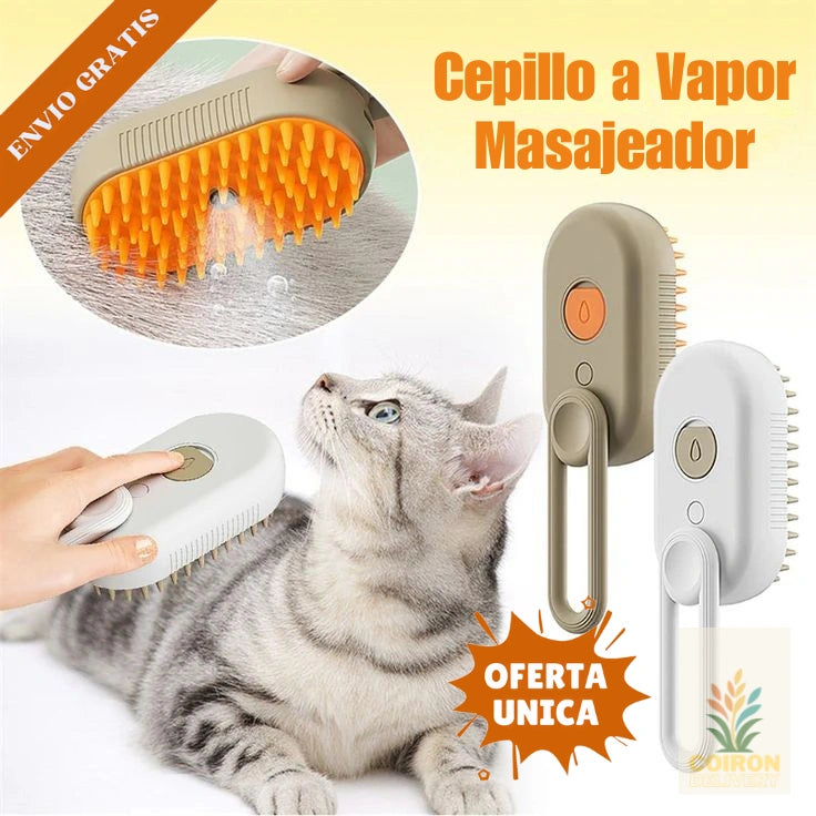 Cepillo de vapor 3 en 1 para Mascotas