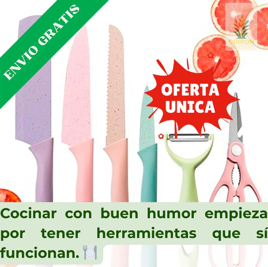 JUEGO DE CUCHILLOS DE 6 PIEZAS