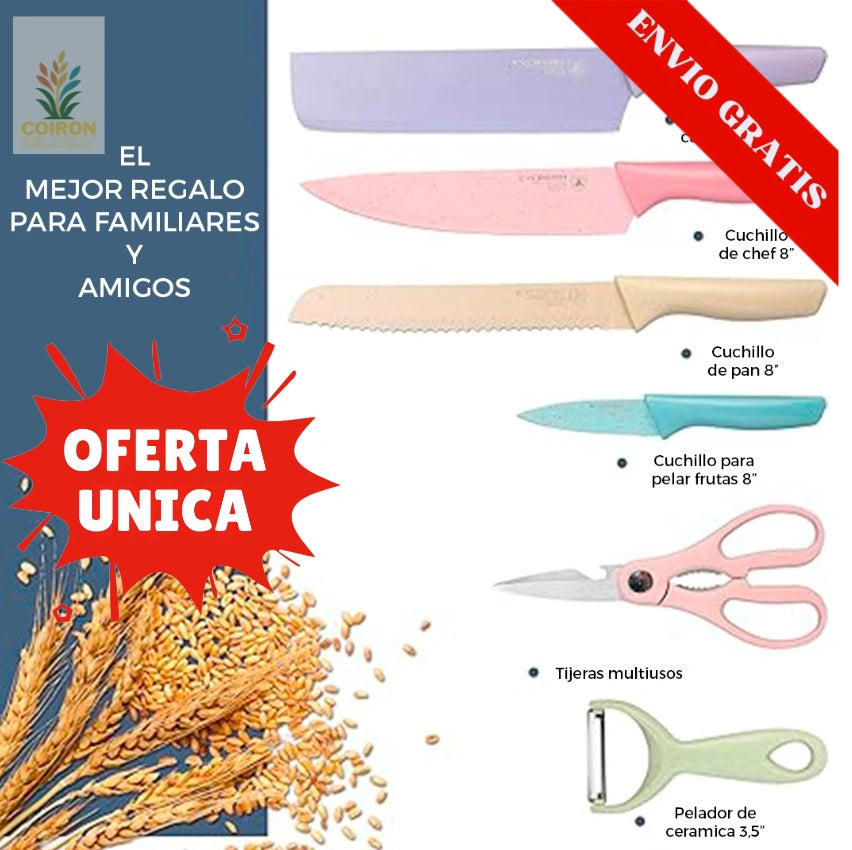 JUEGO DE CUCHILLOS DE 6 PIEZAS