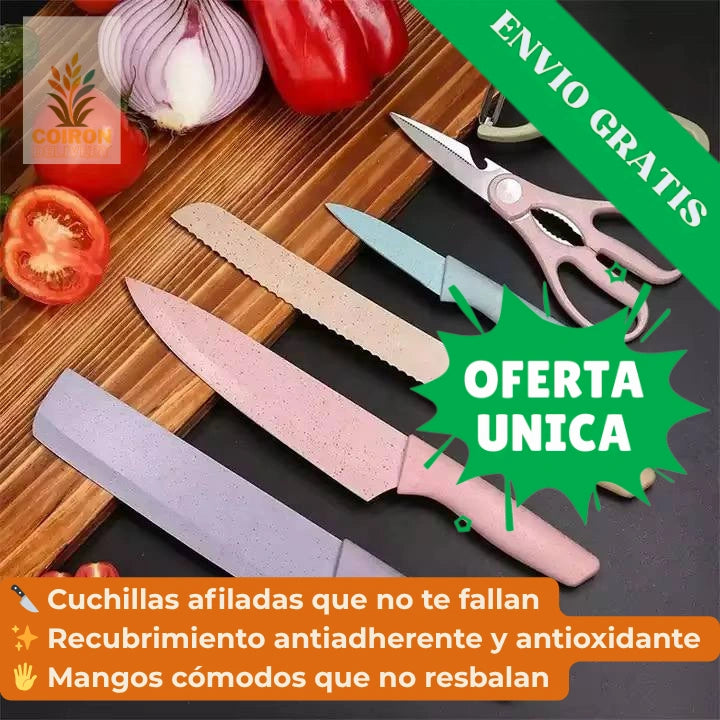 JUEGO DE CUCHILLOS DE 6 PIEZAS