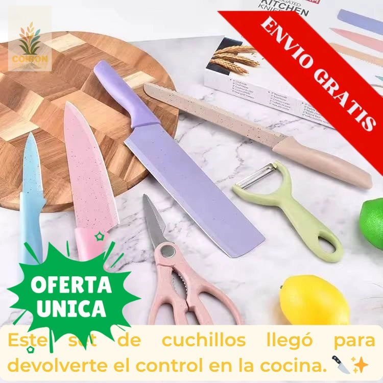 JUEGO DE CUCHILLOS DE 6 PIEZAS