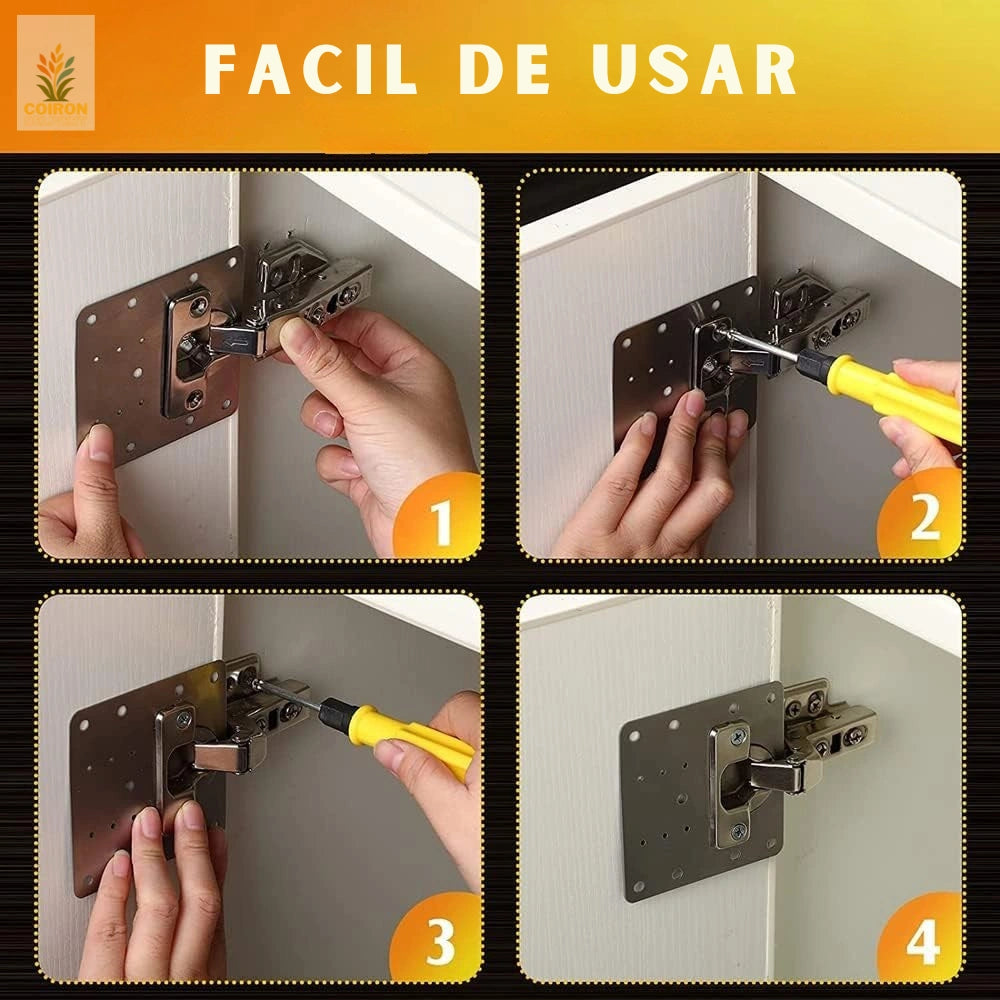 KIT de 6 placas para Reparación Bisagras