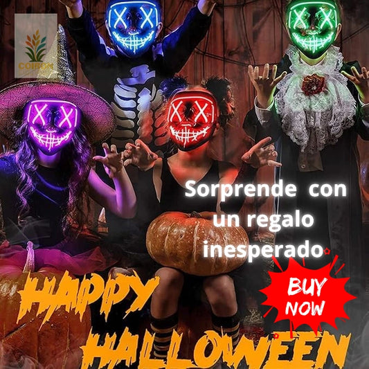 Máscara de Halloween Purga Neon LED