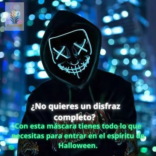 Máscara de Halloween Purga Neon LED